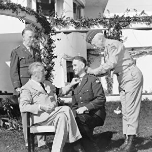 World War II photo of President Franklin Roosevelt presenting the Medal of Honor