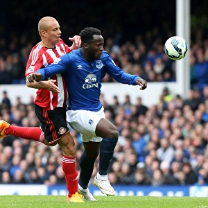 Everton's Lukaku Clashes with Sunderland's Brown: Premier League Battle at Goodison Park, May 2015