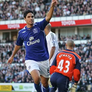 Mikel Arteta's Historic Goal Celebration: Everton's First at Pride Park Against Derby County (2007)