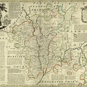 County Map of Worcestershire, c. 1777