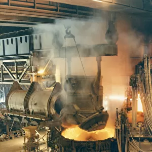 Steel making plant in the Don Valley, Sheffield, Yorkshire