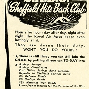 Today is your last opportunity to join the SHBC [Sheffield Hits Back Club], 1943