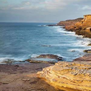 Coastal cliffs at Pot Alley, of Kalbarri National Park, Western Australia, December 2015