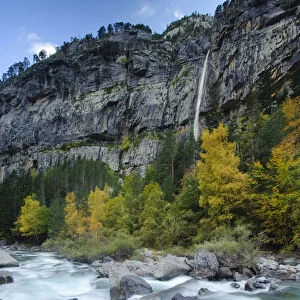 Waterfall at Bujaruelo Valley, Ordesa and Monte Perdido National Park, Pyrenees, Spain