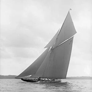 The 15 Metre sailing yacht Pamela sailing close-hauled, 1913. Creator: Kirk & Sons of Cowes