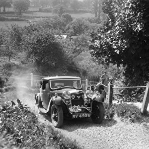 1934 Riley Kestrel taking part in a West Hants Light Car Club Trial, Ibberton Hill, Dorset, 1930s