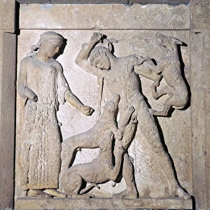 Actaeon being devoured by Artemis dogs, 5th century BC