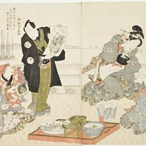The actors Onoe Kikugoro III, Onoe Matsutake III, and Iwai Kumesaburo II, c. 1825. Creator: Utagawa Kunisada