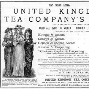 Advertisement for the United Kingdom Tea Company, 1890