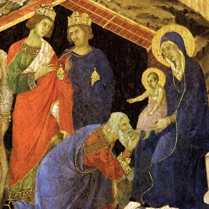The Adoration of the Magi. Detail of the Maesta Altarpiece, ca 1308-1311. Artist: Duccio di Buoninsegna (ca 1255-1319)