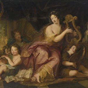Allegory of Music. Portrait of Madame de Maintenon (1635-1719), with the Natural Children of Louis X Artist: Coypel, Antoine (1661-1722)