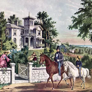 American Country Life, May Morning, 1855. Artist: Currier and Ives