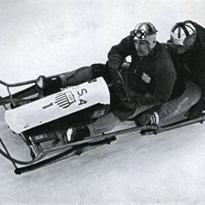 American two man bobsleigh team, German winter olympic games, 1936