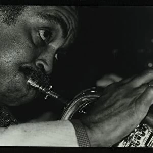American trumpet and flugelhorn player Art Farmer at The Bell, Codicote, Hertfordshire, 1983