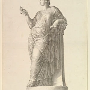 Ancient Statue of the Muse Thalia, 1669. Creator: Claude Mellan