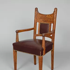 Armchair, c. 1885. Creator: A. H. Davenport & Co
