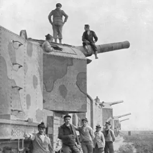 An armoured train battery, 1918