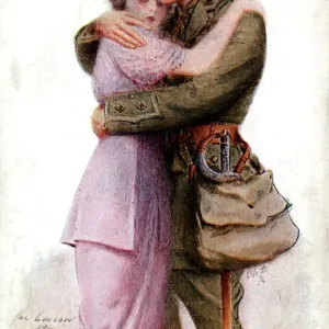Twixt Love and Duty Print, 1914 World War I Officer Farewell