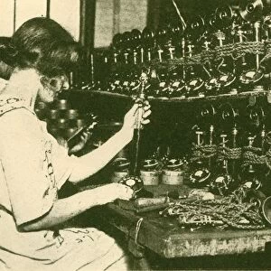 Assembling the New Automatic Telephones Ready for Distribution to Subscribers, c1930