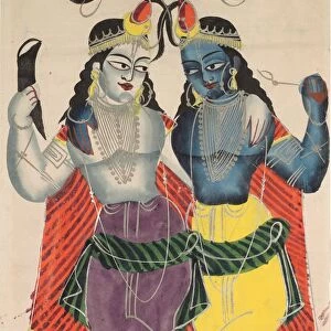 Balarama and Krishna, 1800s. Creator: Unknown