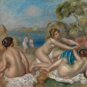 Bathers Playing with a Crab, c. 1897. Creator: Pierre-Auguste Renoir (French, 1841-1919)