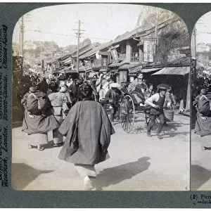 Batsumati street, Yokohama, Japan, 1904. Artist: Underwood & Underwood