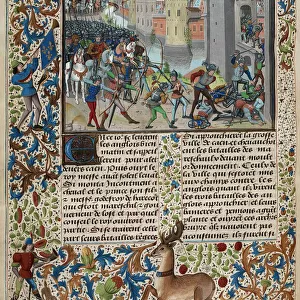 The Battle of Caen in 1346 (Miniature from the Grandes Chroniques de France by Jean Froissart)