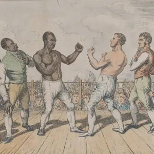 The Battle Between Cribb and Molineaux, 1811 Print
