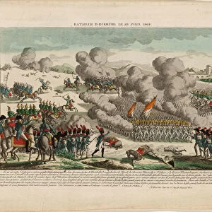 The Battle of Eggmuhl on 22 April 1809, ca 1809. Artist: Anonymous