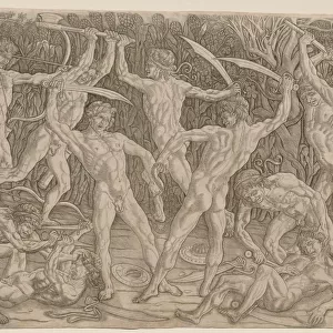 Battle of the Nudes, 1470s-80s. Creator: Antonio del Pollaiuolo (Italian, 1431 / 32-1498)