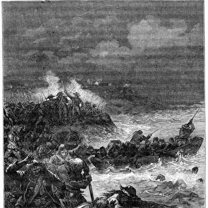 Battle of Quiberon, 1898. Artist: Barbant