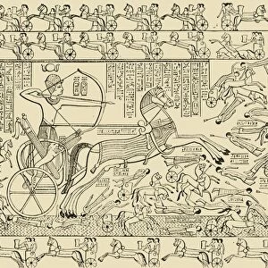 A Battle-Scene from the Rameseum at Thebes, 1890. Creator: Unknown