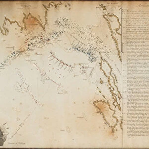The Battle of Viborg Bay, 1790 (Map), 1790. Artist: Gillberg, Jacob (1724-1793)