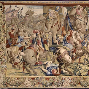 The Battle of Zama. Artist: Romano, Giulio, (after)