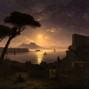 The Bay of Naples at Moonlit Night, 1842. Artist: Aivazovsky, Ivan Konstantinovich (1817-1900)