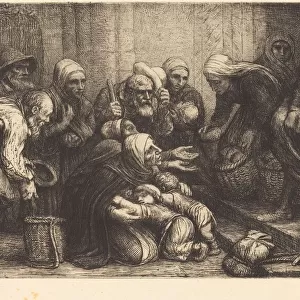 Beggars of Brussels (Les mendiants de Bruges). Creator: Alphonse Legros