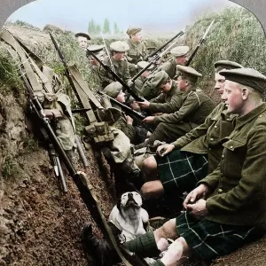 Seaforth Highlanders in Respite, World War I Print Seaforth Highlanders in Respite, World War I Print