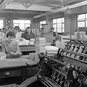 The binding room at the White Rose Press printing Co, Mexborough, South Yorkshire, 1959