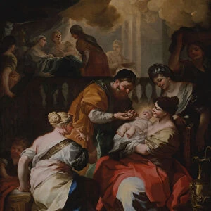 The Birth of the Virgin, ca. 1690. Creator: Francesco Solimena