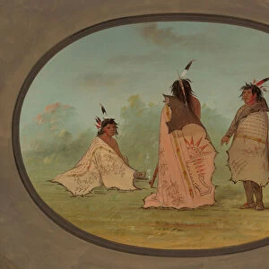 Three Blackfoot Men, 1855 / 1869. Creator: George Catlin