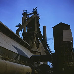 Blast furnace at Carnegie-Illinois Steel Corporation mill in Etna, Pennsylvania, 1941. Creator: Alfred T Palmer