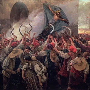 Blood Corpus or Reapers Riot (7 Jun. 1640), oil, 1907