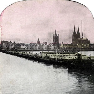The Bridge of Boats across the Rhine, Cologne, Germany, early 20th century