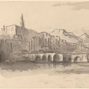 Bridge with Mountains in the Distance (Ventimiglia), 1884 / 1885. Creator: Edward Lear