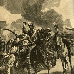 British General Joseph Thackwell at the Battle of Sobraon, Punjab, India, 1846 (c1890)