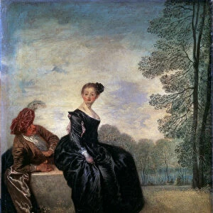 A Capricious Woman (La Boudeuse), 1718. Artist: Jean-Antoine Watteau