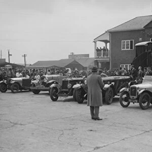 Cars at Brooklands, Surrey, c1930s. Artist: Bill Brunell