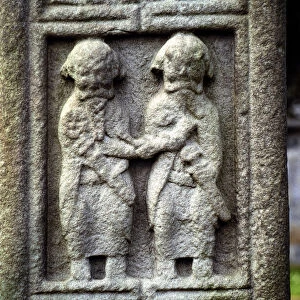 Two Celtic warrior chiefs, Clonmacnoise, Ireland