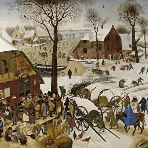 The Census at Bethlehem (The Numbering at Bethlehem), First third of 17th cen Artist: Brueghel, Pieter, the Younger (1564-1638)