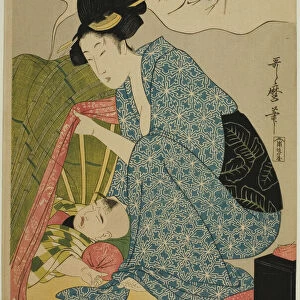Childs nightmare of ghosts, Japan, c. 1800 / 01. Creator: Kitagawa Utamaro